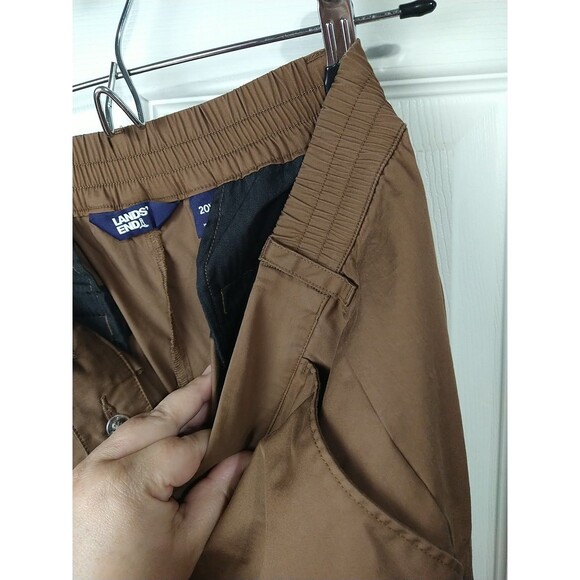 Lands End Woman 20W High Rise Poplin Crisp Chino Wide Leg Pants dress up or down - Picture 9 of 11